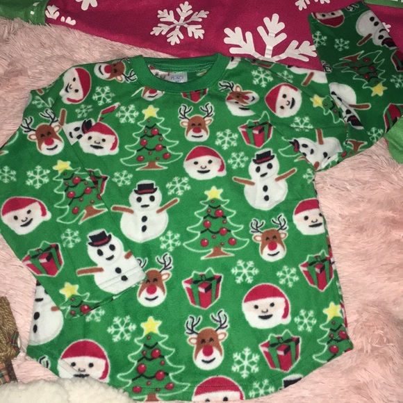 NWT Children’s Place Unisex Two Piece Christmas Holiday Flannel Pajama Set - Picture 3 of 10